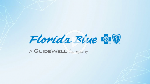 screenshot from video showing Florida Blue logo